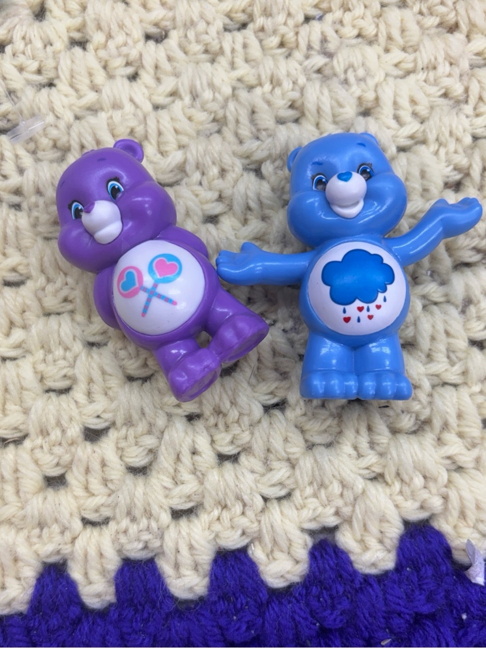 Lot of 2 Care Bears blind bag grumpy & share bear